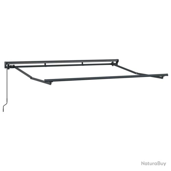 Cadre de auvent manuel R�glable Anthracite 3,5 x 2 m Acier