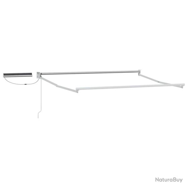 Cadre de store r�tractable �lectrique Blanc 3,5 x 2 m Acier