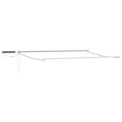 Cadre de store r&eacute;tractable &eacute;lectrique Blanc 4 x 2 m Acier