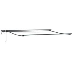 Cadre de store manuel avec LEDs Anthracite 4,5 &times; 3 m Aluminium