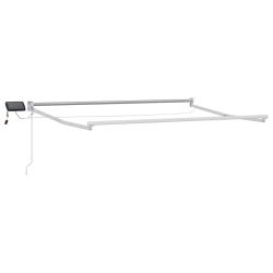 Cadre de store r&eacute;tractable &eacute;lectrique Blanc 3 x 2,5 m Aluminium