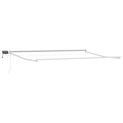Cadre de store r&eacute;tractable &eacute;lectrique Blanc 4 x 2 m Aluminium