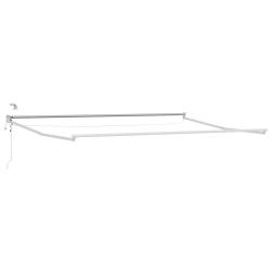Cadre de store r&eacute;tractable &eacute;lectrique Blanc 4 x 2 m Aluminium