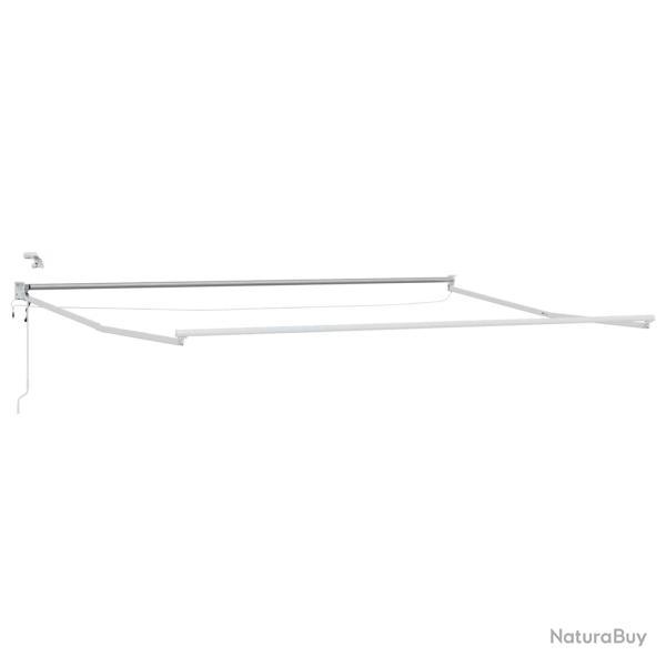 Cadre de store r�tractable �lectrique Blanc 4 x 2 m Aluminium