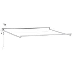 Cadre de store r&eacute;tractable &eacute;lectrique Blanc 3,5 x 2 m Aluminium