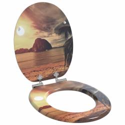 Si&egrave;ge de toilette &agrave; fermeture douce Orange 44 x 38 cm