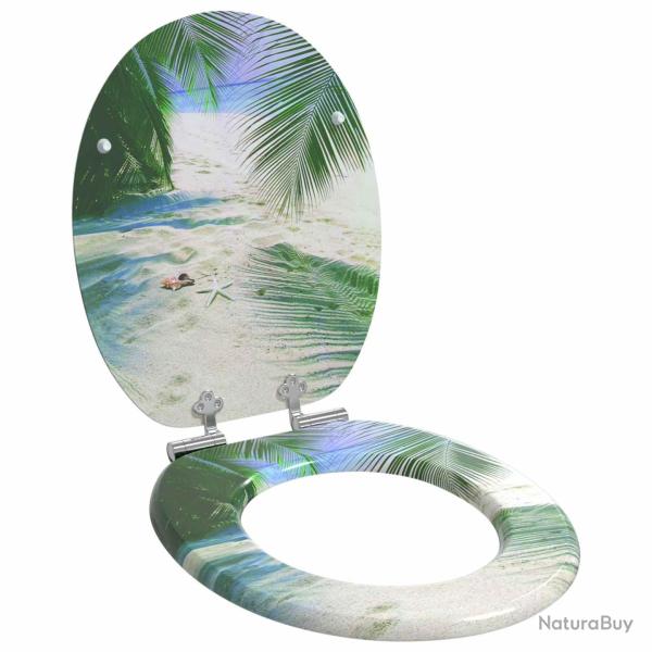 Si�ge de toilette � fermeture douce Vert 44 x 38 cm Panneau MDF