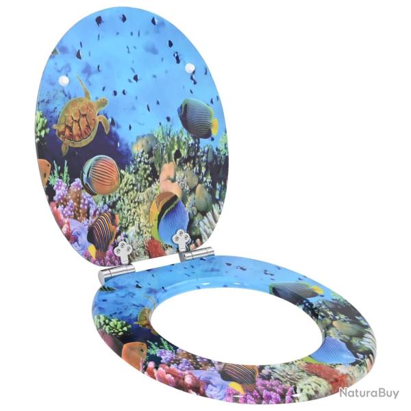 Si�ge de toilette � fermeture douce Bleu profond de mer