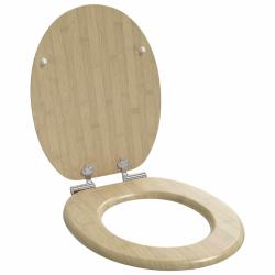 Si&egrave;ge de toilette &agrave; fermeture douce Couleur bambou clair
