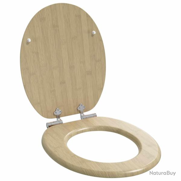 Si�ge de toilette � fermeture douce Couleur bambou clair