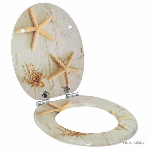 Si�ge de toilette � fermeture douce Jaune et blanc 44 x 38 cm