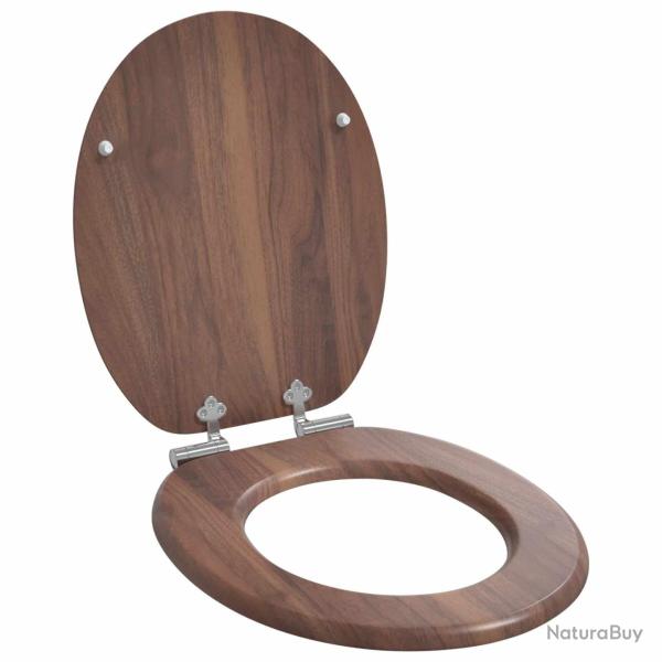 Si�ge de toilette � fermeture douce Marron 44 x 38 cm