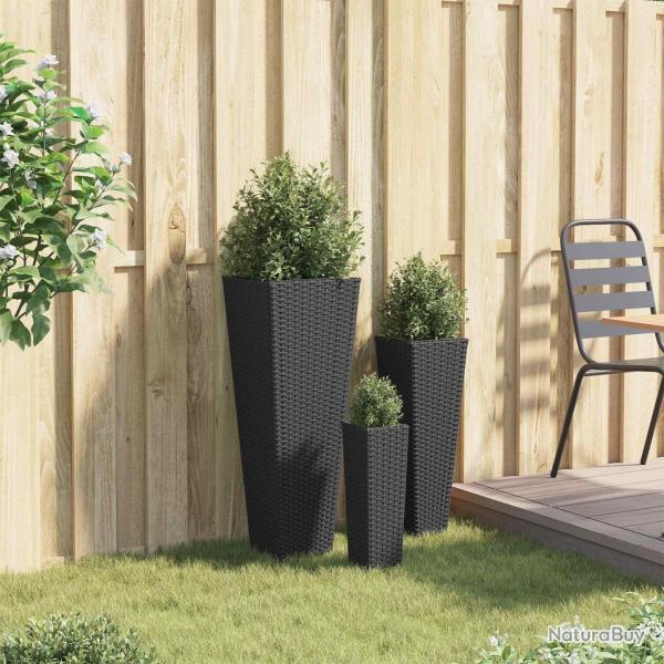 Ensemble d'ext�rieur 3 pcs Noir M�t??