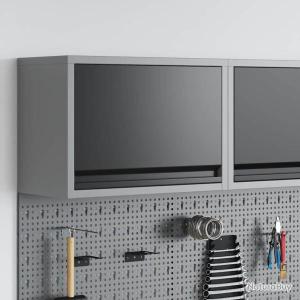 Armoire � outils avec stockage Noir et gris 50 x 25 x 35 cm