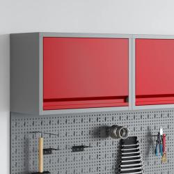 Armoire &agrave; outils avec stockage Rouge et Gris 50 x 25 x 35 cm