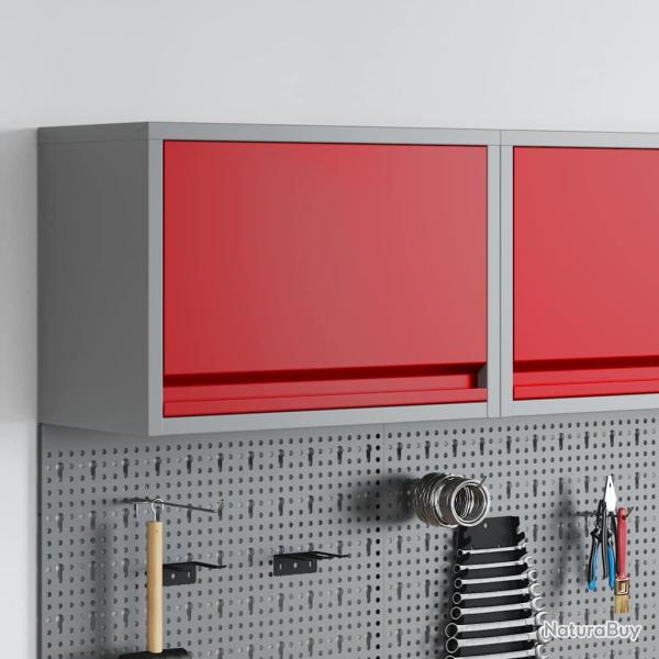 Armoire � outils avec stockage Rouge et Gris 50 x 25 x 35 cm