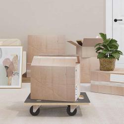 Chariot de Transport 6 pcs Gris Contreplaqu&eacute;