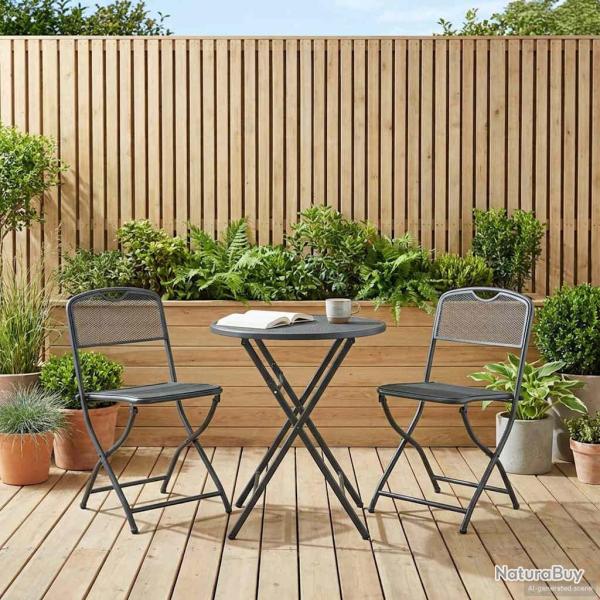 Chaises de jardin 2 pcs Anthracite 52,5 x 46 x 82 cm Fer