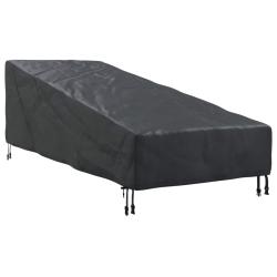 Housse de meubles d'ext&eacute;rieur Noir 203 x 81 x 63 cm