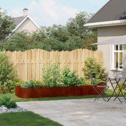 Jardini&egrave;re rouill&eacute; 280x80x40 cm acier inoxydable