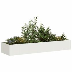 Jardini&egrave;re blanc 280x80x40 cm acier