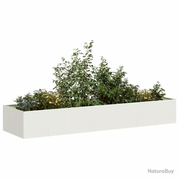 Jardini�re blanc 280x80x40 cm acier