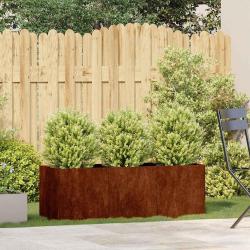 Jardini&egrave;re rouill&eacute; 120x40x40 cm acier inoxydable