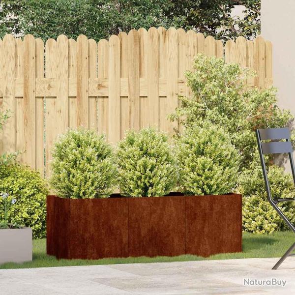 Jardini�re rouill� 120x40x40 cm acier inoxydable
