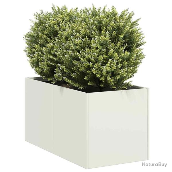 Jardini�re blanc 40x80x40 cm acier lamin� � froid