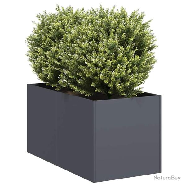 Jardini�re anthracite 40x80x40 cm acier lamin� � froid