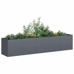 Jardini&egrave;re Anthracite 200x40x40 cm Acier lamin&eacute; &agrave; froid