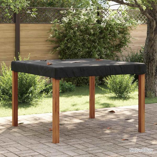 Housse de Table Uni Noir 122 x 122 x 15 cm tissu