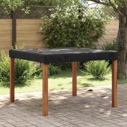 Housse de Table Uni Noir 122 x 122 x 15 cm tissu