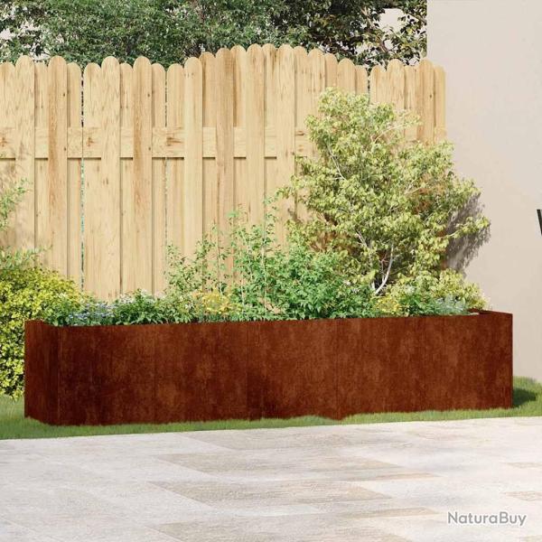 Jardini�re rouill� 200x40x40 cm acier inoxydable