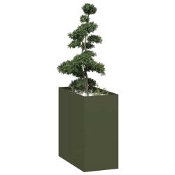 Jardini&egrave;re vert olive 40x80x80 cm acier