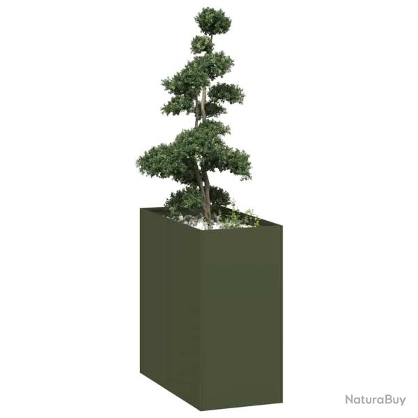 Jardini�re vert olive 40x80x80 cm acier