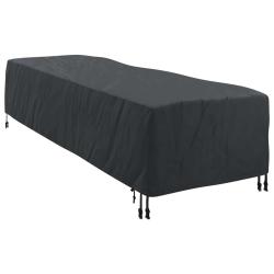 Housse de Transat Uni Noir 74 x 210 x 40 cm tissu