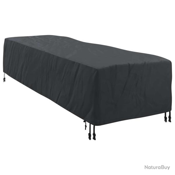 Housse de Transat Uni Noir 74 x 210 x 40 cm tissu