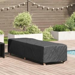 Housse de Transat Uni Noir 74 x 210 x 40 cm tissu