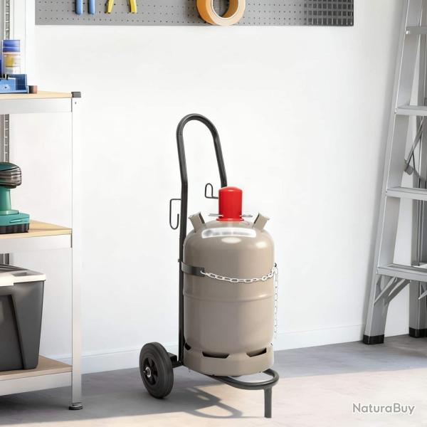 Chariot � main Noir et Rouge 49 x 49 x 101 cm Acier