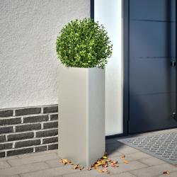 Jardini&egrave;re triangulaire 40x34,5x70 cm acier inoxydable