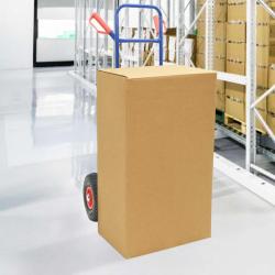 Chariot &agrave; main extensible Bleu et Rouge 49,5 x 53 x 114 cm