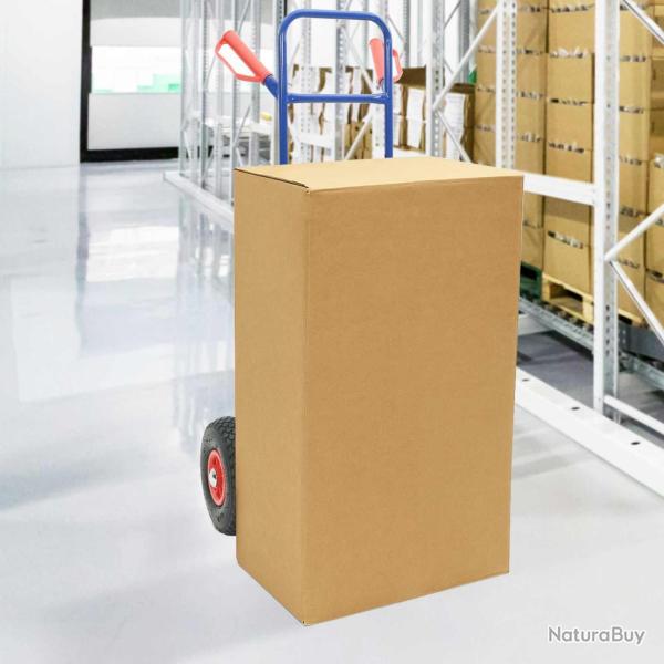 Chariot � main extensible Bleu et Rouge 49,5 x 53 x 114 cm