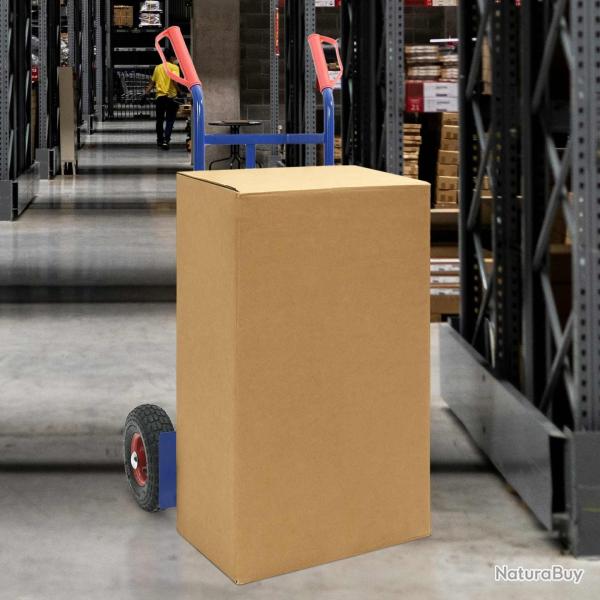 Chariot � main extensible Bleu et Rouge 57 x 46 x 113 cm Acier