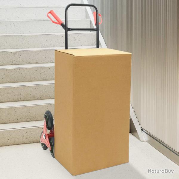 Chariot � main Noir et Rouge 64,5 x 49,5 x 114 cm Acier