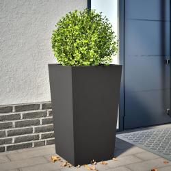 Jardini&egrave;re noir 45x45x75 cm acier