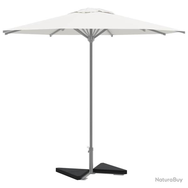 Plaques de poids de parasol 2 pcs triangulaire granit noir 14kg