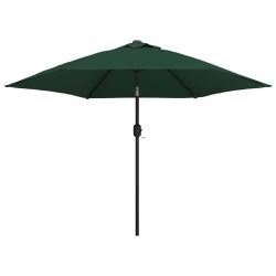 Parasol vert 3 m m&acirc;t en acier