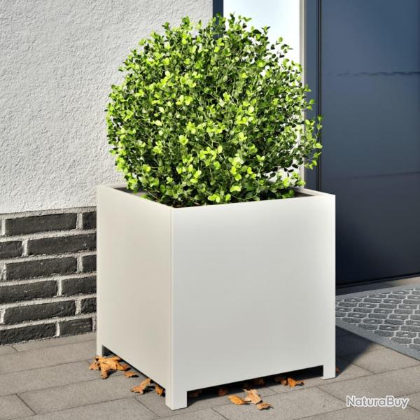 Jardini�re blanc 50x50x50 cm acier