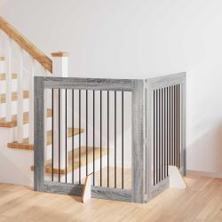 Parc pour chien 2 pcs Gris Sonoma 100 x 100 cm Acier galvanis&eacute;